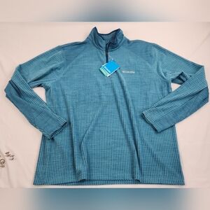 Columbia Crestone Ridge Sweater Mens 2XL Blue Half Zip Pullover  Lightweight